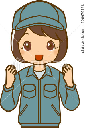 穿工作服的婦女 穿工作服的婦女 106979188