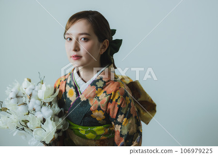 綠色振袖 106979225