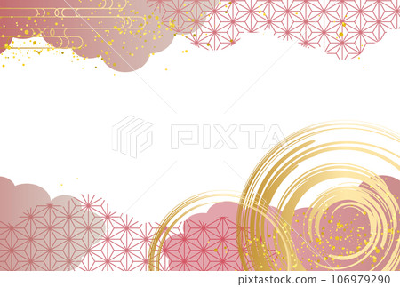 Winter New Year's card, Japanese pattern, gold, luxury, clouds, background, year-end gift Winter New Year's card, Japanese pattern, gold, luxury, clouds, background, year-end gift 106979290