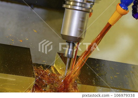 The CNC milling machine cutting the tire mold parts. 106979338