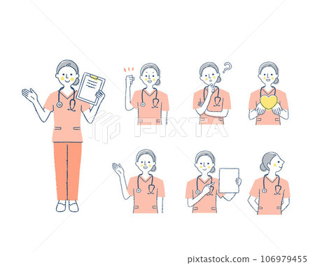 女醫務人員面部表情_i-6變異集 女醫務人員面部表情_i-6變異集 106979455