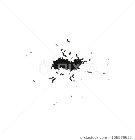 Static Halloween Typeface Formed Of Flying Bats with alpha the character tilde Static Halloween Typeface Formed Of Flying Bats with alpha the character tilde 106979633