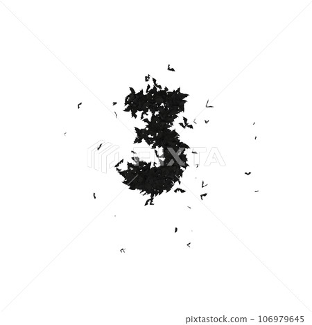 Static Halloween Typeface Formed Of Flying Bats with alpha the character 3 Static Halloween Typeface Formed Of Flying Bats with alpha the character 3 106979645