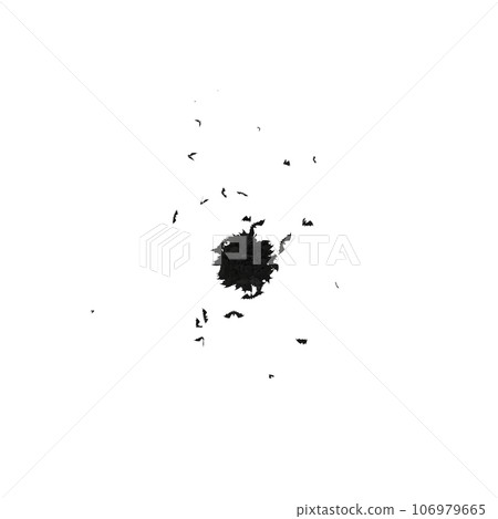 Static Halloween Typeface Formed Of Flying Bats with alpha the character full stop Static Halloween Typeface Formed Of Flying Bats with alpha the character full stop 106979665