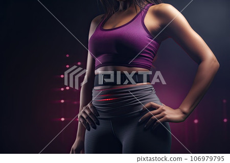 Female waist close-up. 106979795