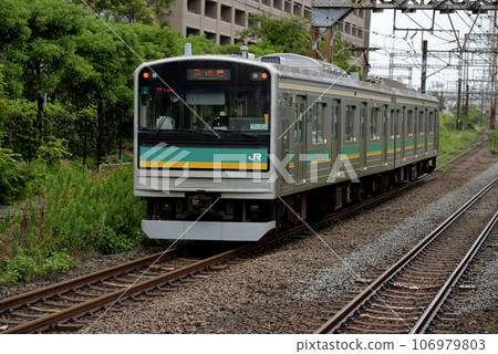 南部支線運行的2輛205系、1100系普通列車 南部支線運行的2輛205系、1100系普通列車 106979803