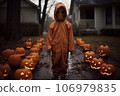 happy halloween pumpkin doll with pumpkin 106979835