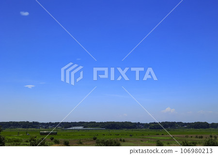 晴朗的天空和真岡鐵道 106980213