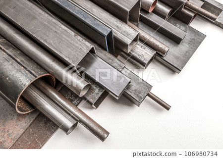square, rectangular and round metal profiles 106980734