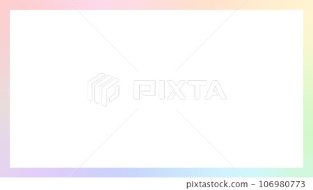 10-colored light gradation frame - Colorful push colors and diversity image material - 16:9 106980773