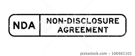 Grunge black NDA Non disclosure agreement word square rubber seal stamp on white background Grunge black NDA Non disclosure agreement word square rubber seal stamp on white background 106981101