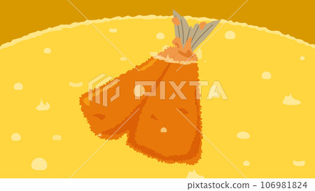 Fried horse mackerel with background 16:9 106981824