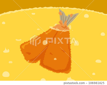 Fried horse mackerel with background 4:3 106981825