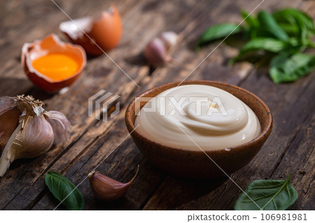 Homemade mayonnaise sauce 106981981