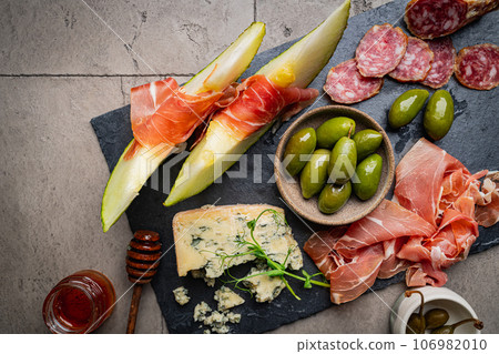 Italian appetizer on plate 106982010