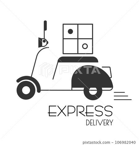 Express delivery ride motorcycle icon symbol 106982040