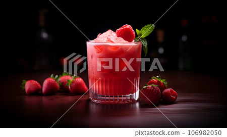 Fresh strawberry drink 106982050