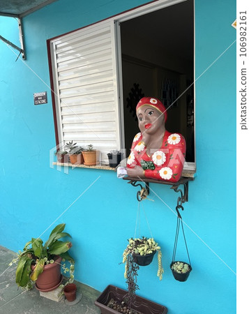 National Brazilian decor, Brazil, woman in the window National Brazilian decor, Brazil, woman in the window 106982161