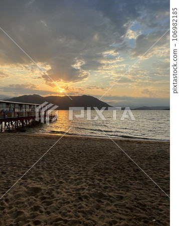 Sunset in Florianopolis, Brazil, SC 106982185