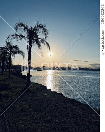 Sunset in Florianopolis, Brazil, SC 106982208