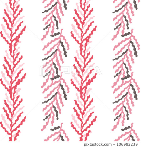 Abstract seaweed backdrop. Organic fern leaves seamless pattern. Simple style botanical background. Abstract seaweed backdrop. Organic fern leaves seamless pattern. Simple style botanical background. 106982239