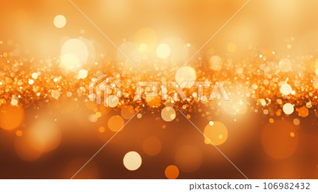 Abstract golden bokeh background with defocused lights and stars. 106982432