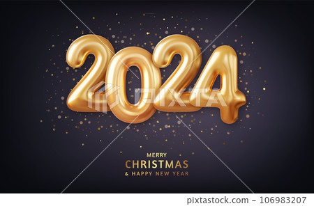 3d Gold Foil Balloons. 106983207