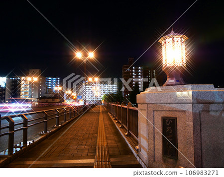 廣瀨大橋夜景(宮城縣仙台市) 廣瀨大橋夜景(宮城縣仙台市) 106983271