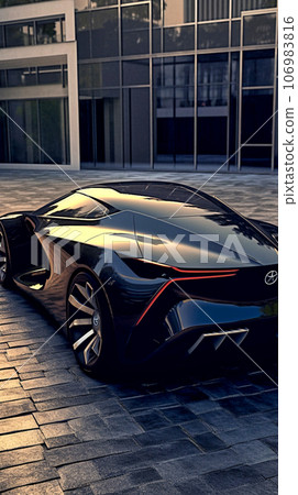 Lexus Super Coupe of the future use black bird air, Generative AI 106983816