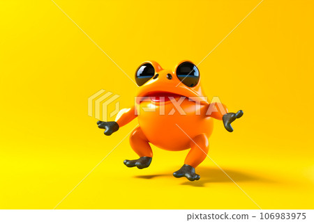 heavy fun tadpole anthropomorphic bright colors, Generative AI 106983975