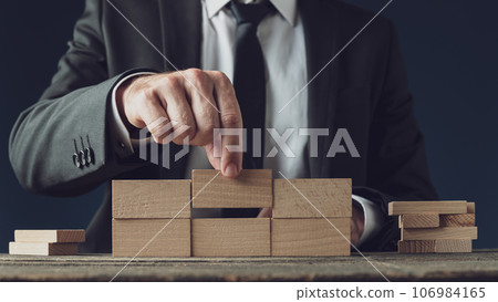 Conceptual image of business vision and start up 106984165