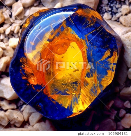 Mesmerizing ethereal beauty raw yellow-blue, Generative AI 106984181