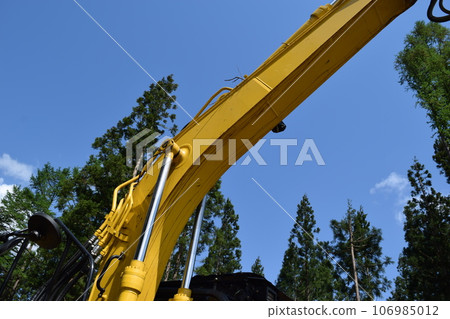 Construction machinery at civil construction site 106985012
