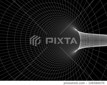 tunnel wire frame, 3d  rendering 106986070