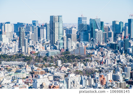 從澀谷天空看到的東京城市景觀 106986145