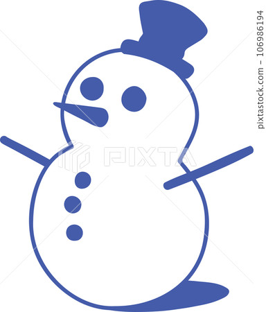 雪人圖示面向 left_01_blue 雪人圖示面向 left_01_blue 106986194