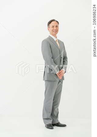 Business male profile white background 106986234