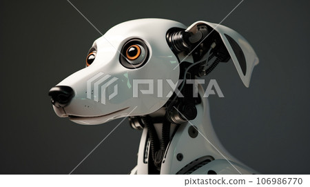 Close-up of a futuristic robot dog's face... - Stock Illustration  [106986770] - PIXTA