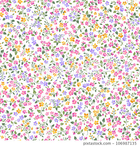 Beautiful floral pattern, perfect for textiles and backgrounds, 106987135