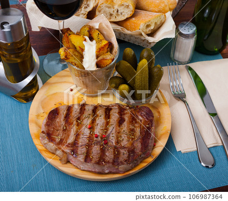 Juicy beef with herbs 106987364