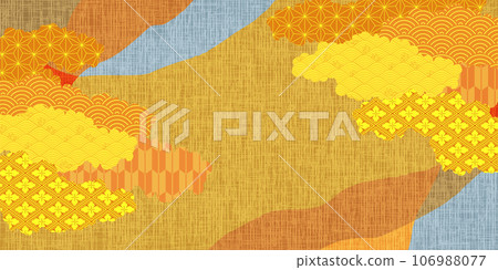 Autumn Japanese pattern background - Stock Illustration [106988077] - PIXTA