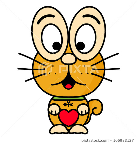 Cute cat cartoon 106988127