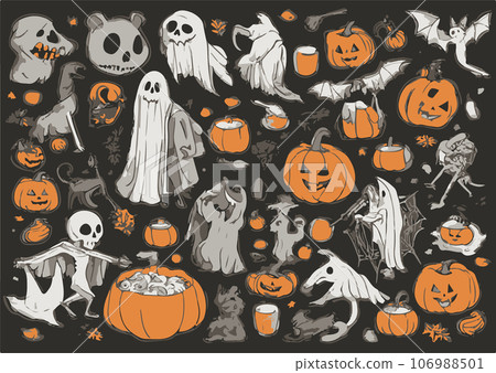 可用於萬聖節的插圖零件集 106988501