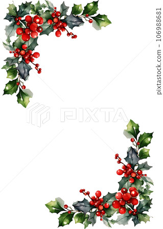 Holly and berries Holly and berries 106988681
