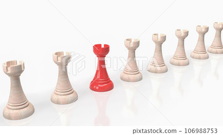 The red chess and wood for Human Resources concept 3d rendering The red chess and wood for Human Resources concept 3d rendering 106988753