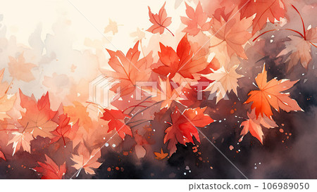 Maple autumn leaves background. Generative AI. Maple autumn leaves background. Generative AI. 106989050
