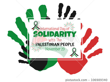 International Day of Solidarity with the Palestinian People Vector Illustration on 29 November with Waving Flag in in Flat Cartoon Green Background International Day of Solidarity with the Palestinian People Vector Illustration on 29 November with Waving Flag in in Flat Cartoon Green Background 106989340