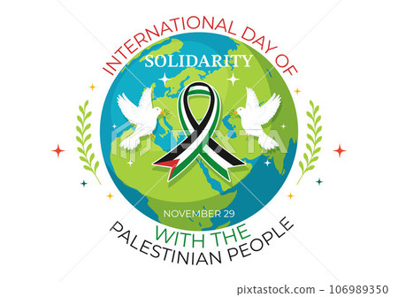 International Day of Solidarity with the Palestinian People Vector Illustration on 29 November with Waving Flag in in Flat Cartoon Green Background International Day of Solidarity with the Palestinian People Vector Illustration on 29 November with Waving Flag in in Flat Cartoon Green Background 106989350