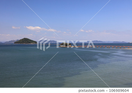Tsushima Shrine, a guardian deity of children floating on the sea in Mino-cho, Mitoyo City, Kagawa Prefecture Tsushima Shrine, a guardian deity of children floating on the sea in Mino-cho, Mitoyo City, Kagawa Prefecture 106989604