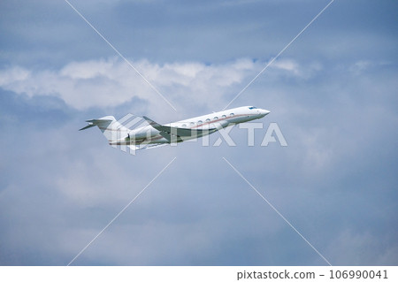 private jet taking off 106990041